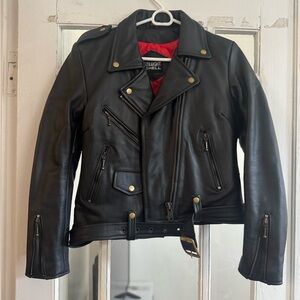 Straight To Hell Black Leather Commando Jacket-NEVER WORN